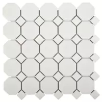 Mosaico Ottagono Bianco 29.5x29.5 Mate Cj/X 20 Und