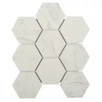 Mosaico Esagono Piatto Carrara 29x26 Mat Cj/X 22 Und