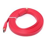 Cable HDMI 1.8m Plano Color Rojo