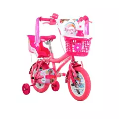 GW - Bicicleta Gw Rin 12 Princess Acero Niña Rosa