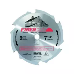 IRWIN - Disco de Corte para Sierra Circular para Fibrocemento 18.41 cm 6 Dts