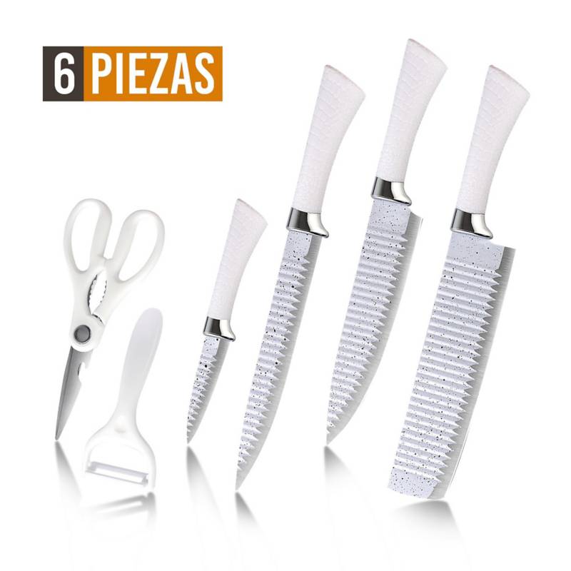 Set x2 Juegos de Cuchillos Cocina + Pelador Papas CHEF MASTER