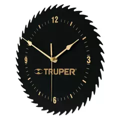 TRUPER - Reloj de Pared Truper 24 cm Con Cuerpo En Lámina de Acero