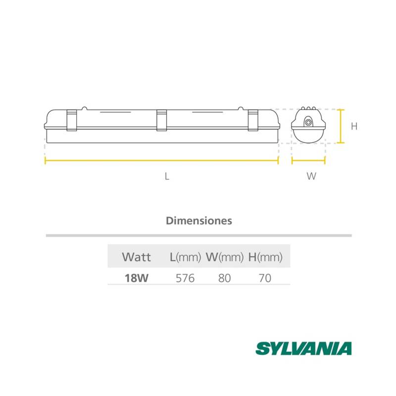 Lámpara Regleta Led Sobreponer 16w Blanco SYLVANIA