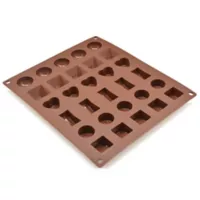 Molde de Silicona para Chocolates Gelatinas 30 Und. Press 77310 Café