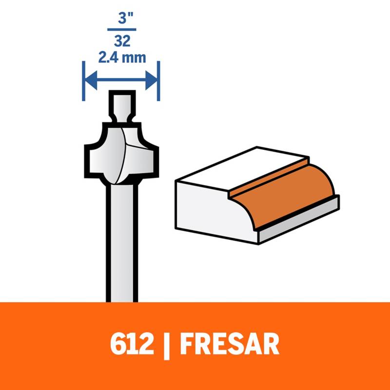 Dremel 692 Kit de Fresas para Router, 6 Piezas 