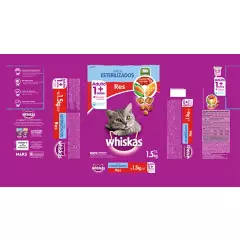 WHISKAS - Alimento Seco Whiskas Esterilizado 1.5 Kg