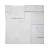 Pared Concreto Arquitectonico (38x38 19x19 19x9.5 9.5x9.5 Cm) Blanco Lienzo Iluminati Cajax0.43m2