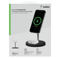 Belkin Stand Inalámbrico Magsafe 2 en 1 para Todos Iphone 12/13 15W Negro