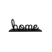 Just Home Collection Escultura Home Madera 30x12cm Negro Coal