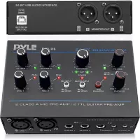 Pyle Amplificadores Interfaz de Audio Usb Profesional