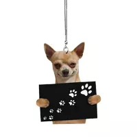 Adorno Colgante de Perro Razas Mascotas Espejo Retrovisor 3d Chihuahua
