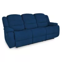 Elite Living Sofá Reclinable 3 Puestos Estático Grand Microfibra Azul