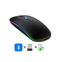 Mouse Ratón Recargable Inalámbrico y Bluetooth Led Gaming