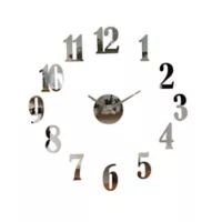 Just Home Collection Reloj de Pared 3d Acrílico 70x70 cm Plata Amsterdam