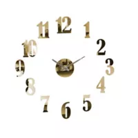 Just Home Collection Reloj de Pared 3d Acrílico 70x70 cm Oro Amsterdam