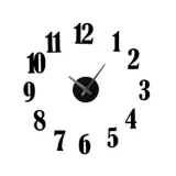Reloj de Pared 3d Madera 70x70 cm Negro Amsterdam