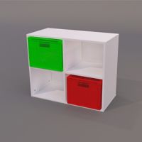 Organizador de Juguetes 4 Cubos con Tres Contenedores de Colores Linea Montessori