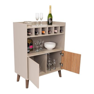 Kings Brand Furniture - Aparador Buffet Wine Licor Bar Armario para cocina,  sala de estar, comedor, color blanco