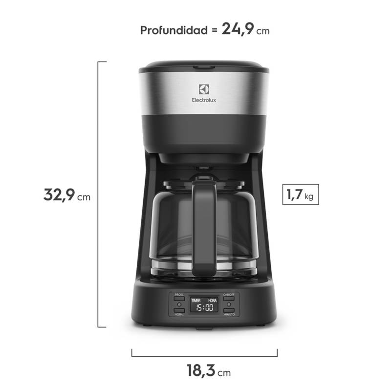 Cafetera de Goteo 1.8 Lts City XL Negro IMUSA