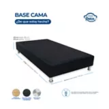 Base Cama Dream Night Negra Semidoble 120x190x30cm