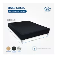 Base Cama Dream Night Confort Negra Queen 160x190x30cm