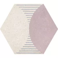 Piso Pared Hexagono Marden Rosa Cu 23.2x26.8 cm