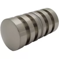 Boton Doble Aluminio Satinado para Division Baño