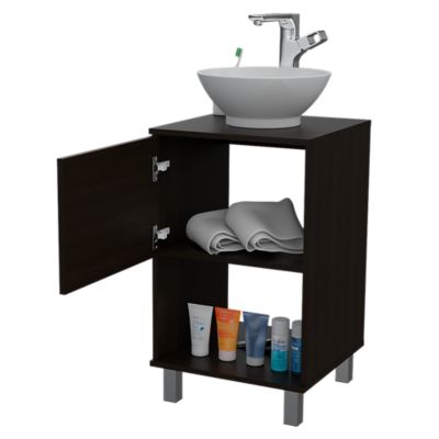 Mueble para Baño Esquinero Bath 1 Puerta 178cm Alto x 51.2cm Ancho x 21.5  Fondo Blanco RTA DESIGN