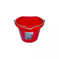 Cubeta Con Laterales Planos Color Rojo Cap 7.57 L