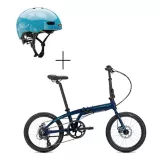 Bicicleta Plegable Tern B8 Azul Básica + Casco Street Inner Beauty