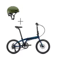 Tern Bicicleta Plegable Tern B8 Azul Básica + Casco Street Dust For Prints