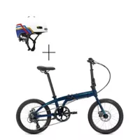 Tern Bicicleta Plegable Tern B8 Azul Básica + Casco Street Vantastic Notion
