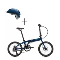 Tern Bicicleta Plegable Tern B8 Azul Básica + Casco Vio Navy Mips