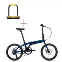 Tern Bicicleta Plegable Tern B8 Azul Básica + Candado 8001