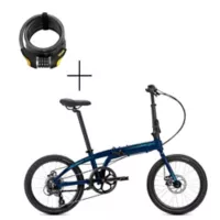 Tern Bicicleta Plegable Tern B8 Azul Básica + Candado 8120