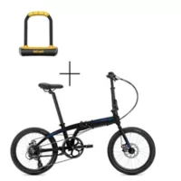 Tern Bicicleta Plegable Tern B8 Negro Básica + Candado 8001
