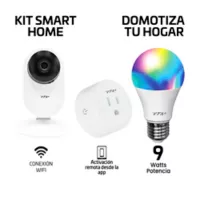 Vta + Kit Smart Home Domotiza Tu Hogar Con Vta+ (camara Fija Fullhd 1080p + Toma + Bombillo)
