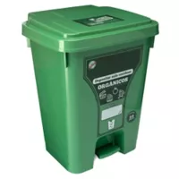 Caneca Reciclaje Grande 53l Papelera de Pedal Verde