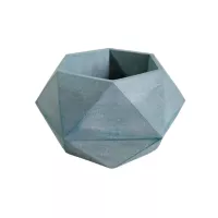 Matera Adara de Cemento 10.6x18x10.8 cm Azul Petróleo