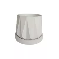 Matera Lirio de Cemento 10.5x10 cm Blanco