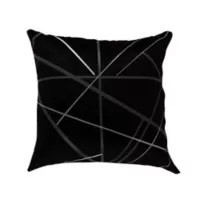 Cojín Abstracto 50x50cm Negro - Blanco