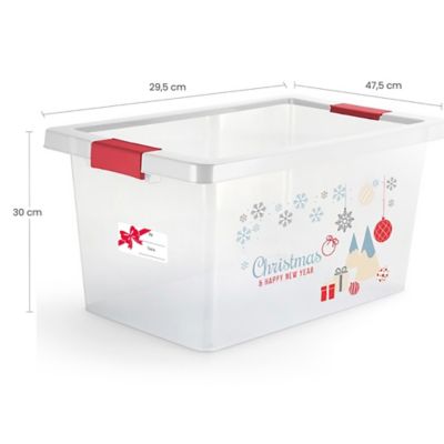 Caja plegable de plástico 38,5 x 25,5 x 20 cm, 16 litros. Contenedor, cesto  robusto para almacenamiento de documentos, juguetes
