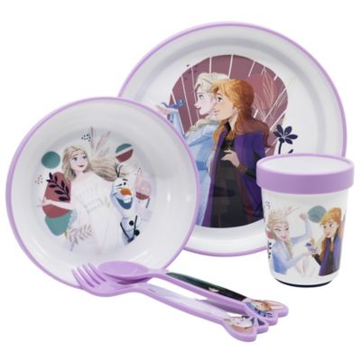 Set de vajilla infantil diseño Frozen x 5 piezas