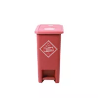 Punto Ecológico Plástico Buhogar de Pedal 12 L Rojo Set X 6 Unidades