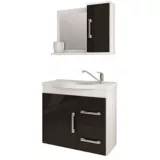 Mueble de Baño Akivoy Vix con Espejo 56x63x32 Clr Negro - Blanco