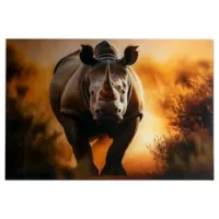 Cuadro En Vidrio 60 x 40 cm Cuernos Rinoceronte Just Home Collection