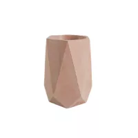 Florero Jarrón de Cemento 11x7 cm Palo de Rosa De Concreto