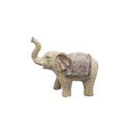 Escultura Elefante Poliresina 23.3x19.8 cm Beige Ubud