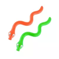 2 Serpientes Con Dispensador de Alimentos 17 cm Gato Naranja y Verde